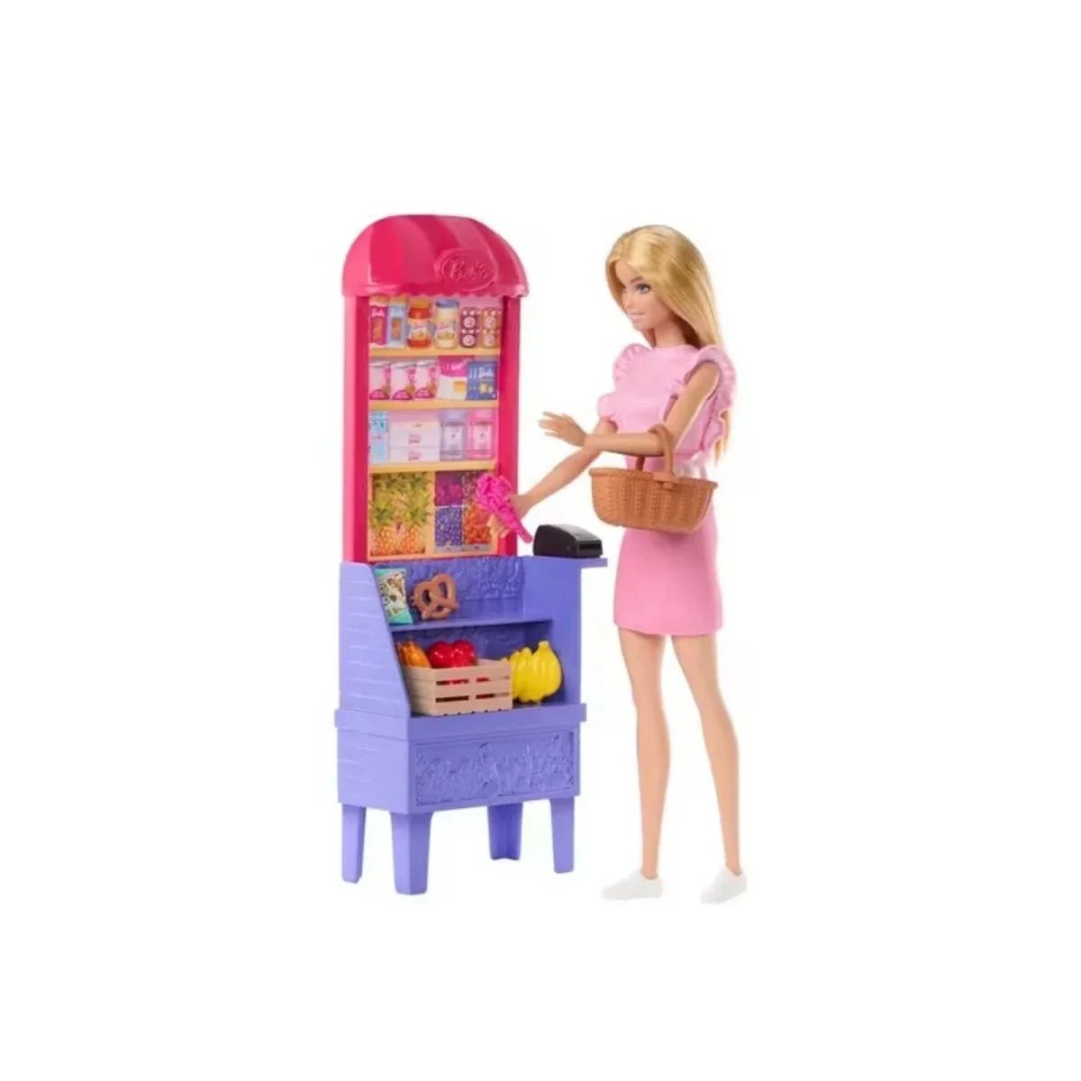 Barbie Malibu Shopping at the Market Playset & Doll - mezetto ebebek ebebek