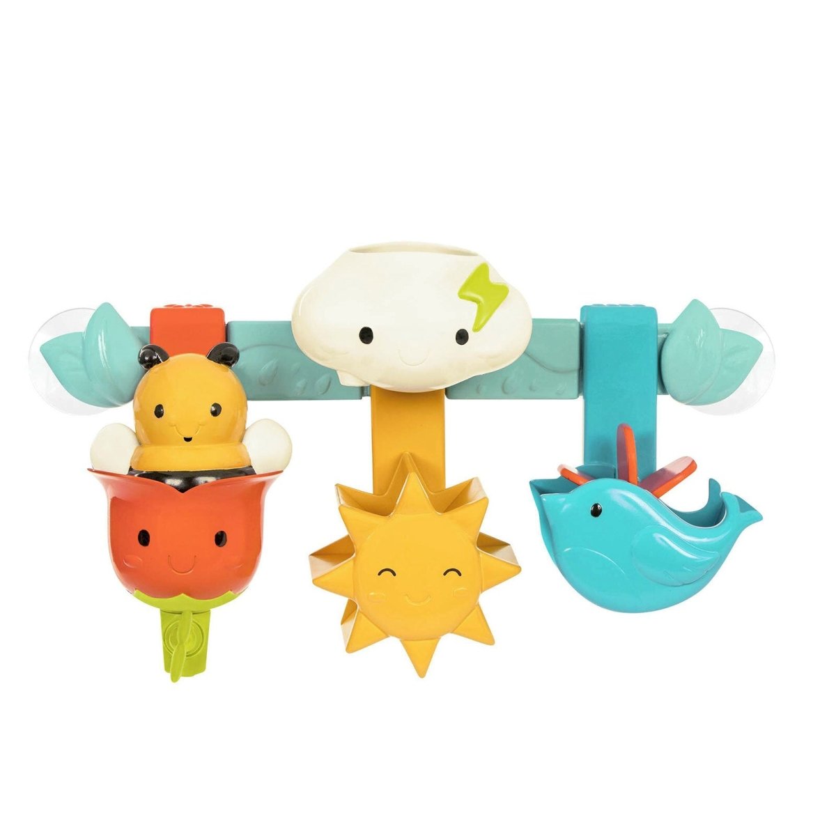 Battat Rain & Shine Bath Bar, 6 Removable Pieces & 2 Suction Cups - mezetto ebebek ebebek