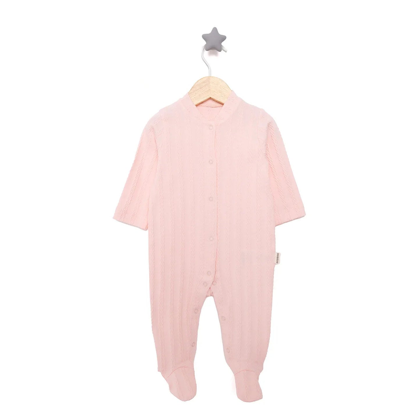 Bebbek Girl Footed Jumpsuit - Powder - mezetto ebebek ebebek