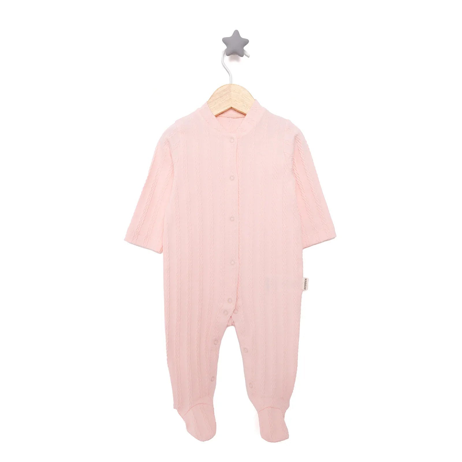 Bebbek Girl Footed Jumpsuit - Powder - mezetto ebebek ebebek