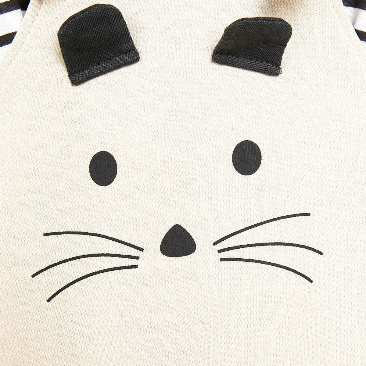 Bebbek Newborn Animals Holiday Overall - Ecru - mezetto ebebek ebebek