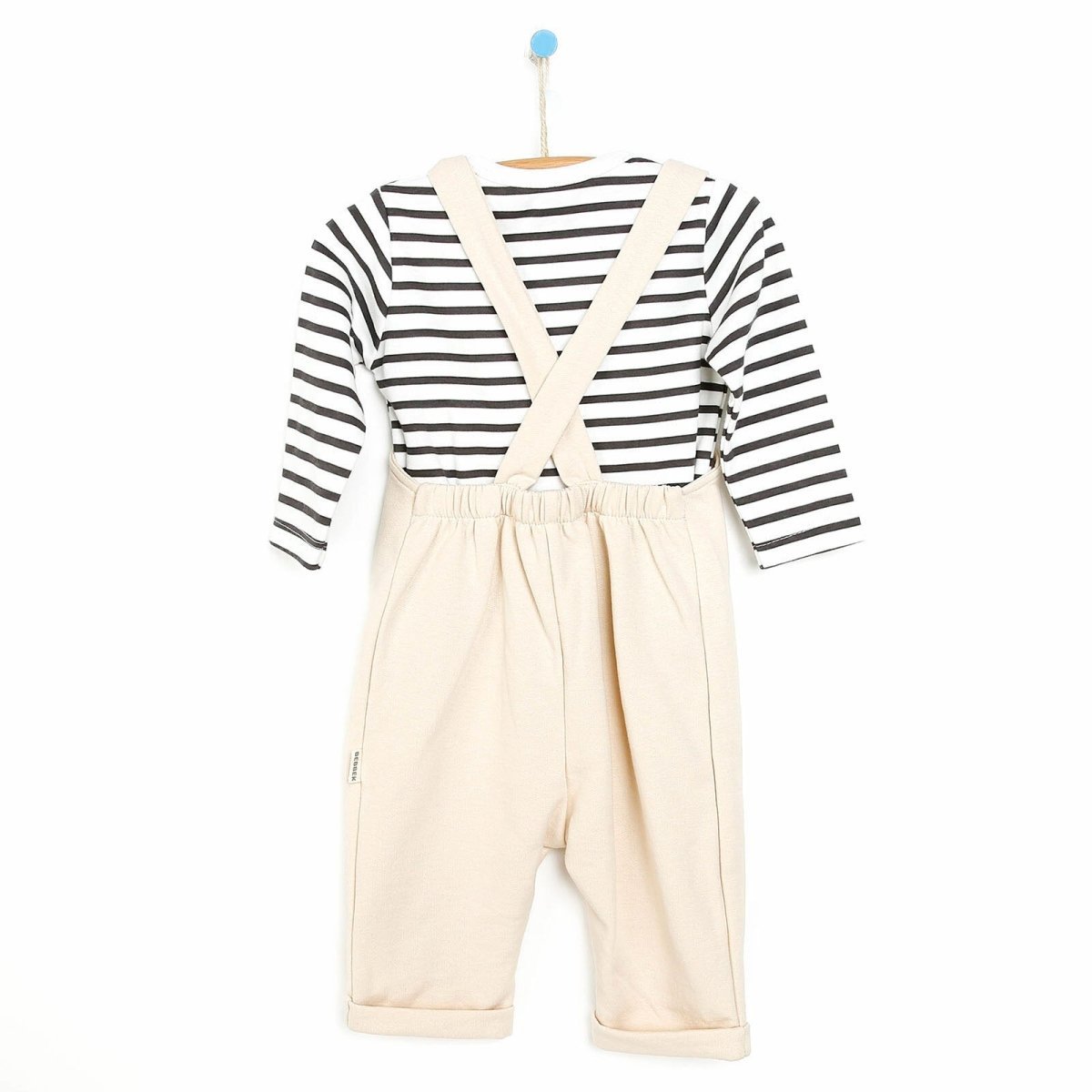 Bebbek Newborn Animals Holiday Overall - Ecru - mezetto ebebek ebebek