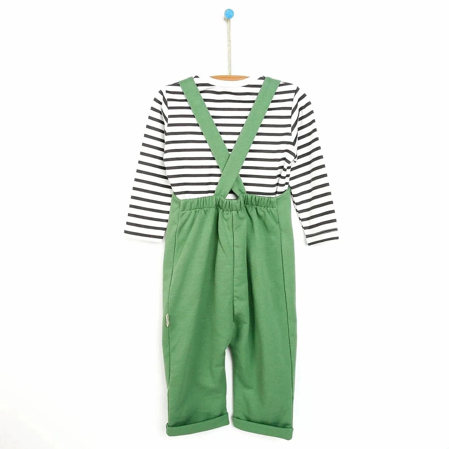 Bebbek Newborn Animals Holiday Overall - Green - mezetto ebebek ebebek