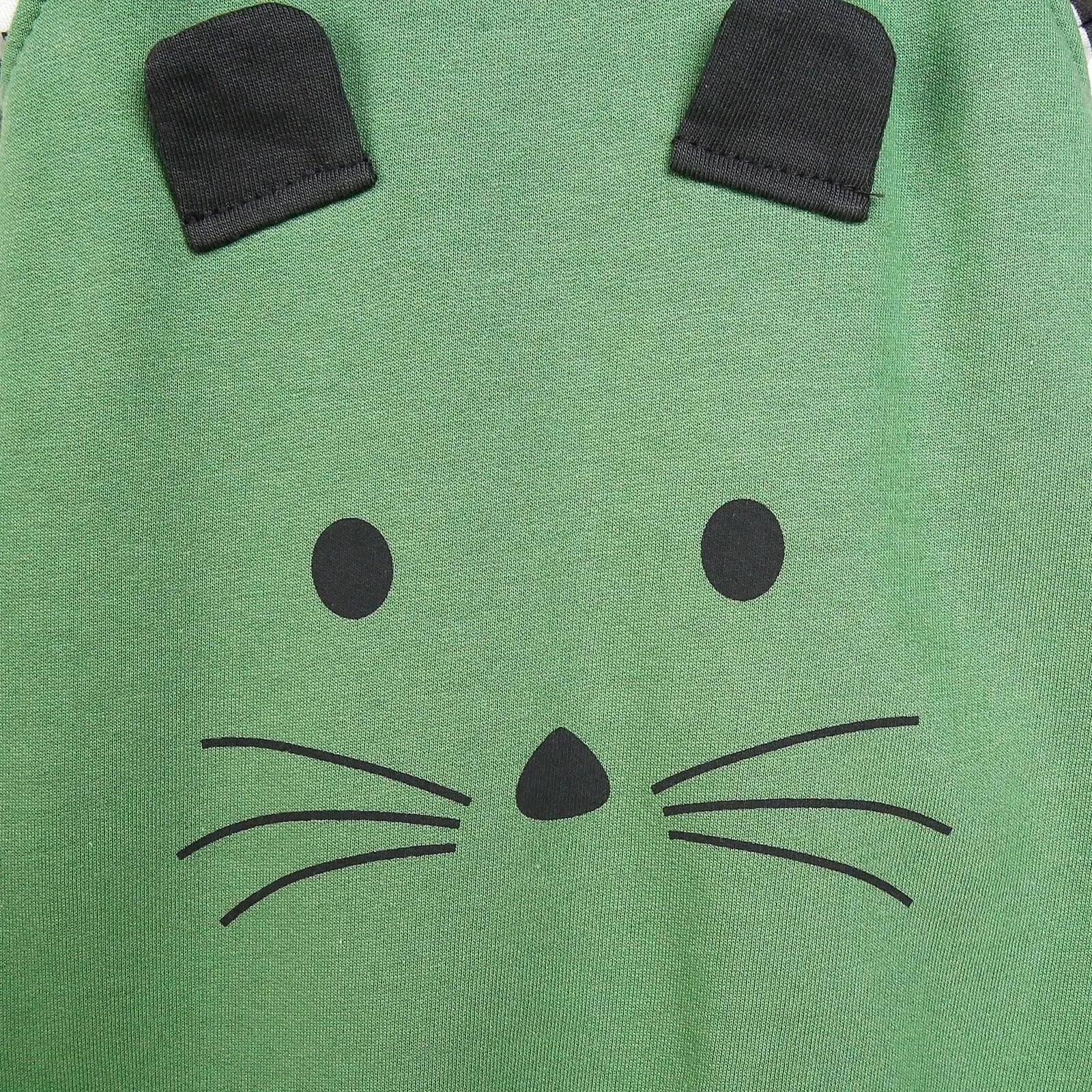 Bebbek Newborn Animals Holiday Overall - Green - mezetto ebebek ebebek