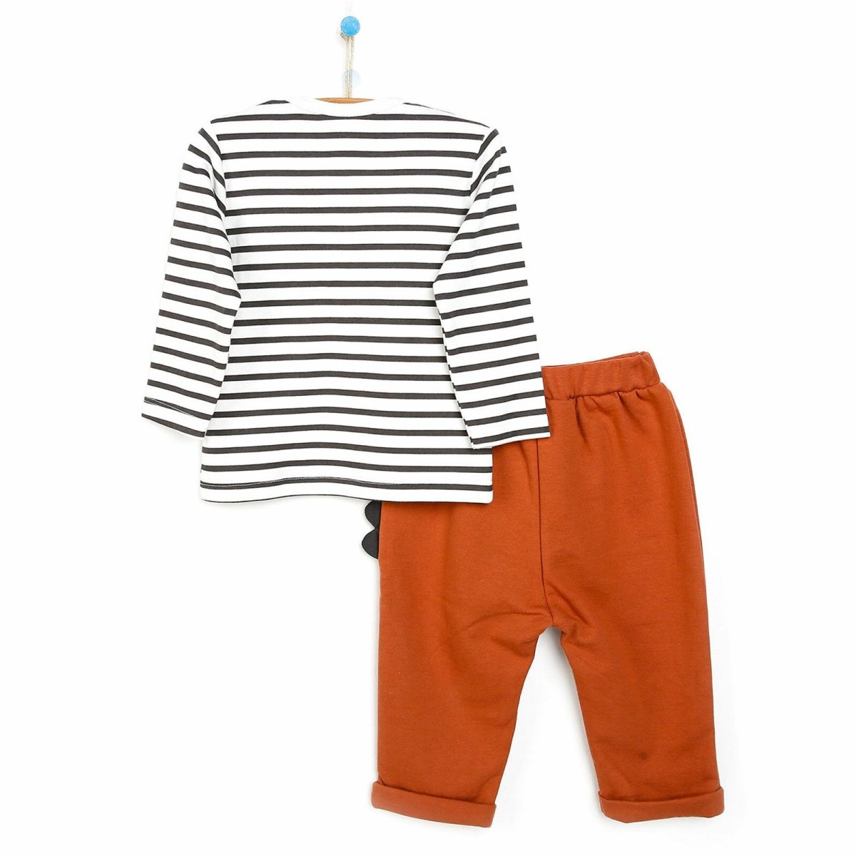 Bebbek Newborn Sweatshirt Footless Bottom - Brown - mezetto ebebek ebebek