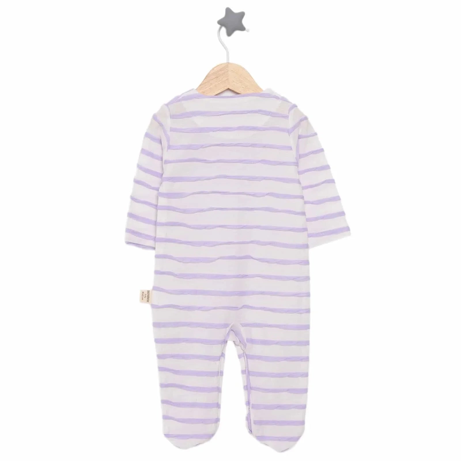 Bebbek Unisex Footed Jumpsuit - Purple - mezetto ebebek ebebek