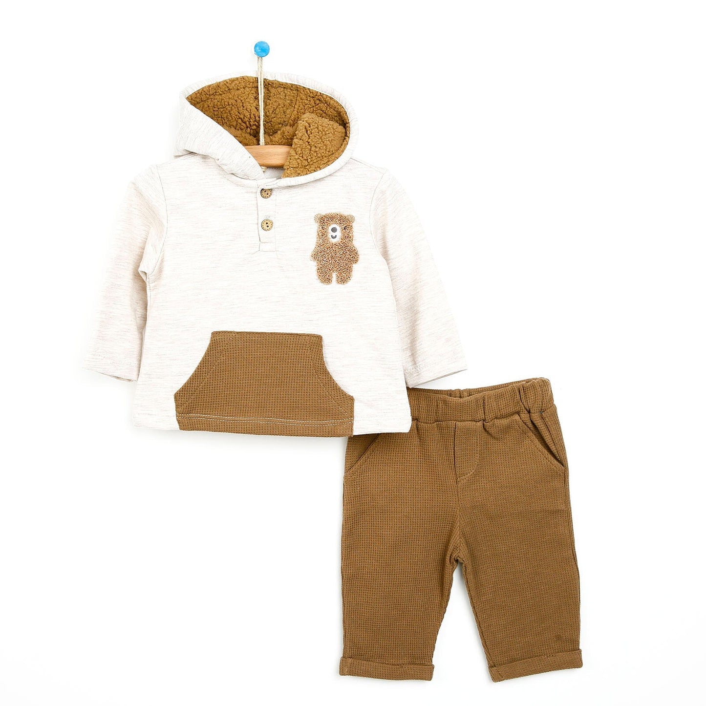 Bebecix Sweatshirt - Pants - Beige - mezetto ebebek ebebek