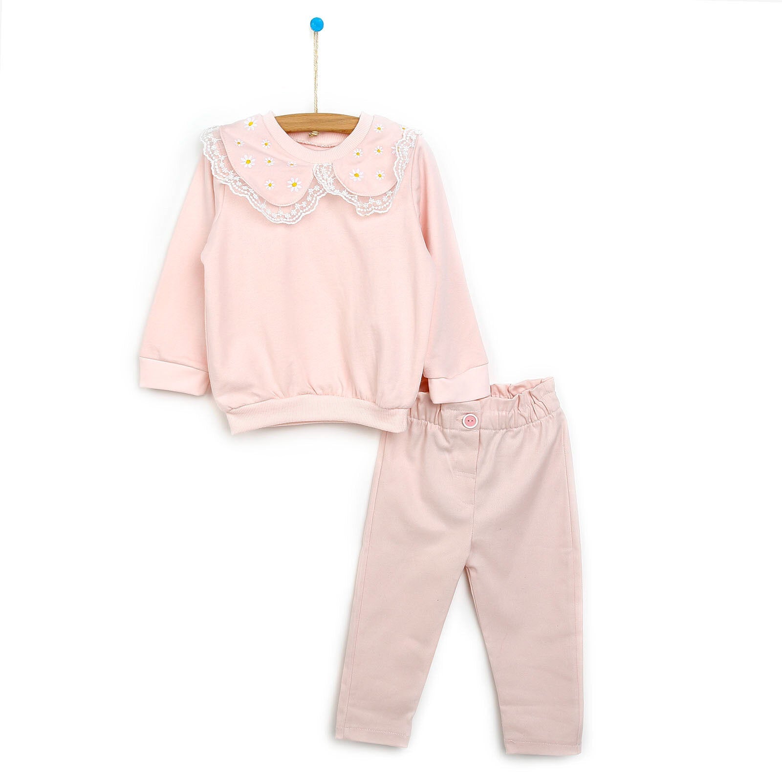 Bebecix Sweatshirt - Pants - Light Pink - mezetto ebebek ebebek