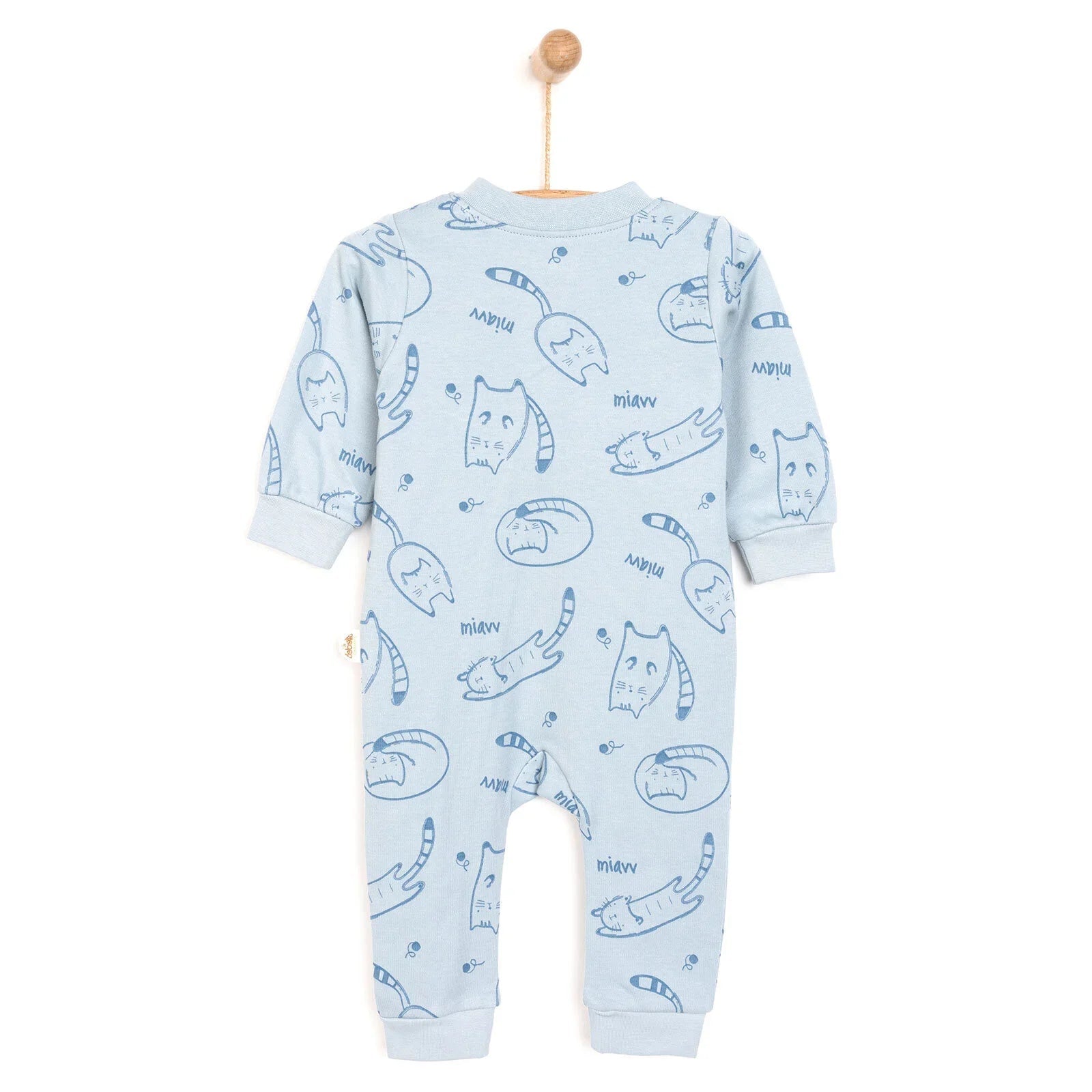 Bebetto Baby Boy Footless Jumpsuit - Indigo - mezetto ebebek ebebek