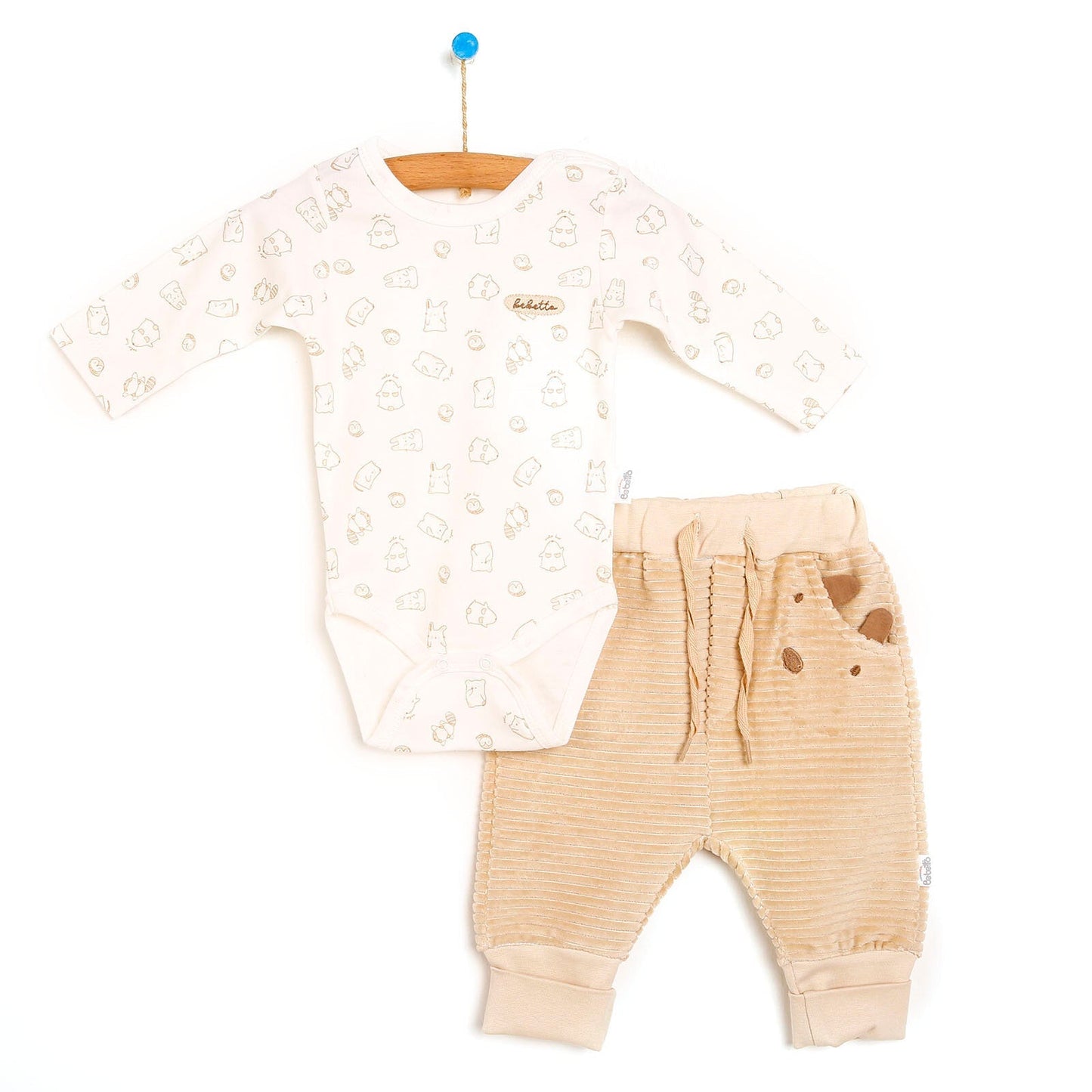 Bebetto Body - Footless Bottom - Beige - mezetto ebebek ebebek