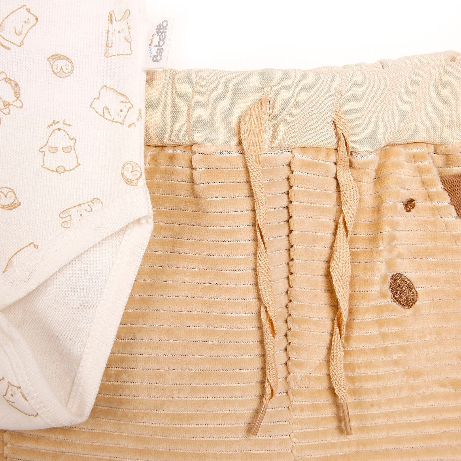 Bebetto Body - Footless Bottom - Beige - mezetto ebebek ebebek
