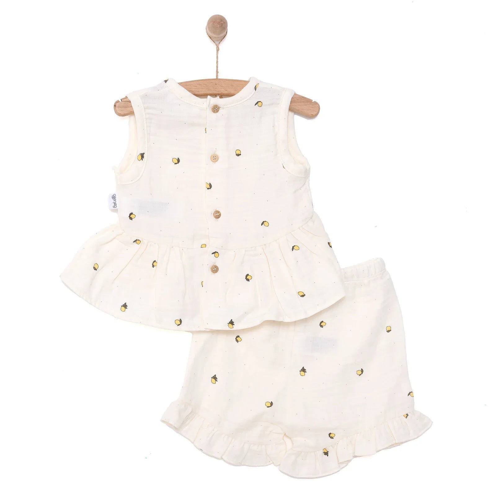 Bebetto Cute Fairy Girl T-shirt & Short - Ecru - mezetto ebebek ebebek