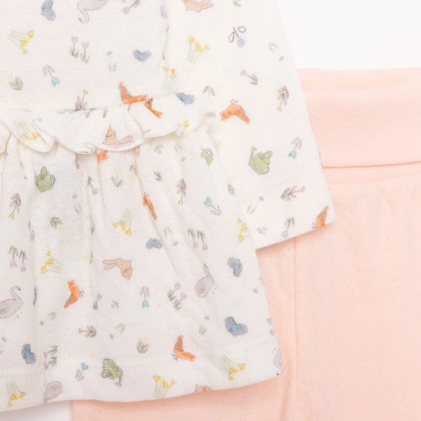 Bebetto Happy Garden Girl Tracksuit - Light Pink - mezetto ebebek ebebek