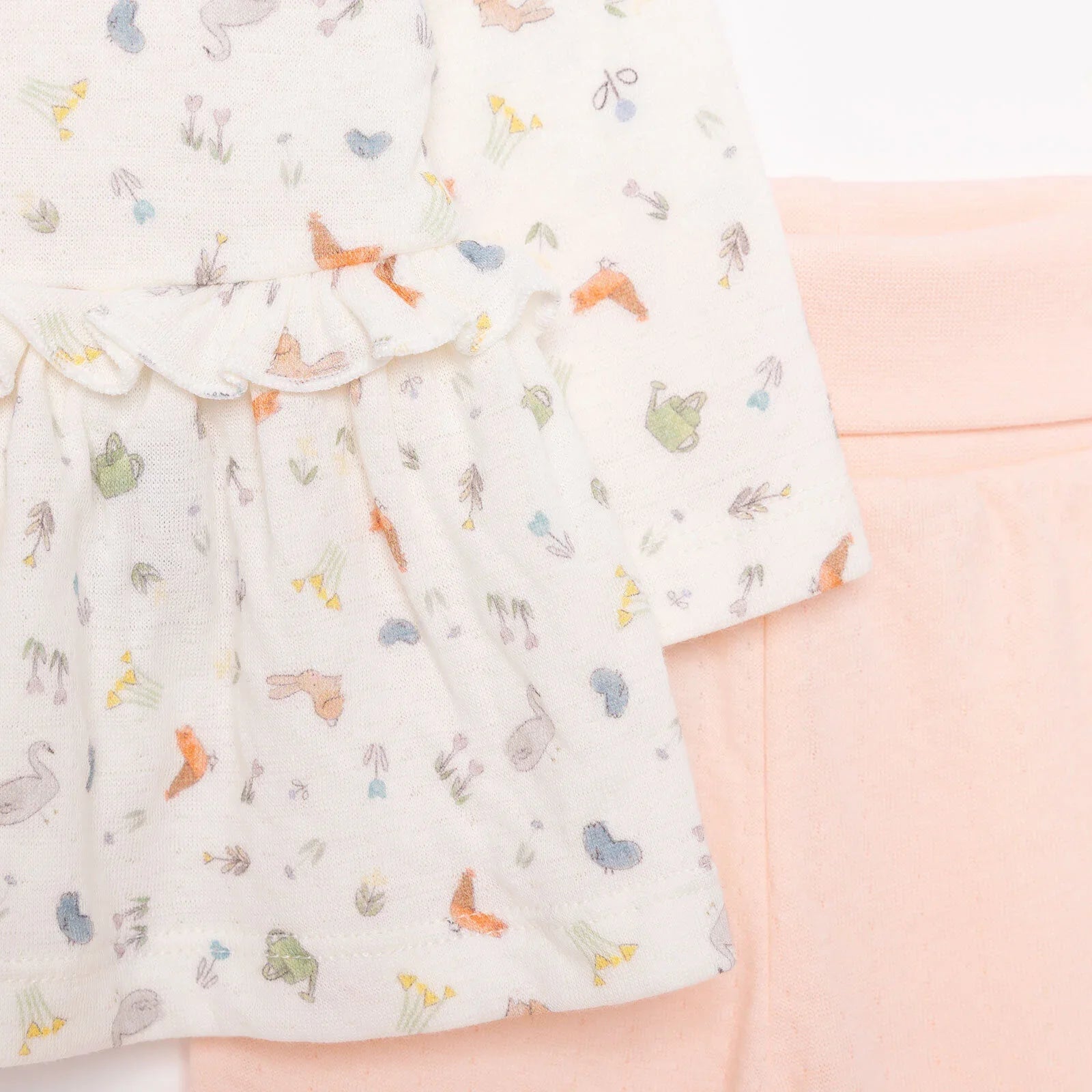 Bebetto Happy Garden Girl Tracksuit - Light Pink - mezetto ebebek ebebek
