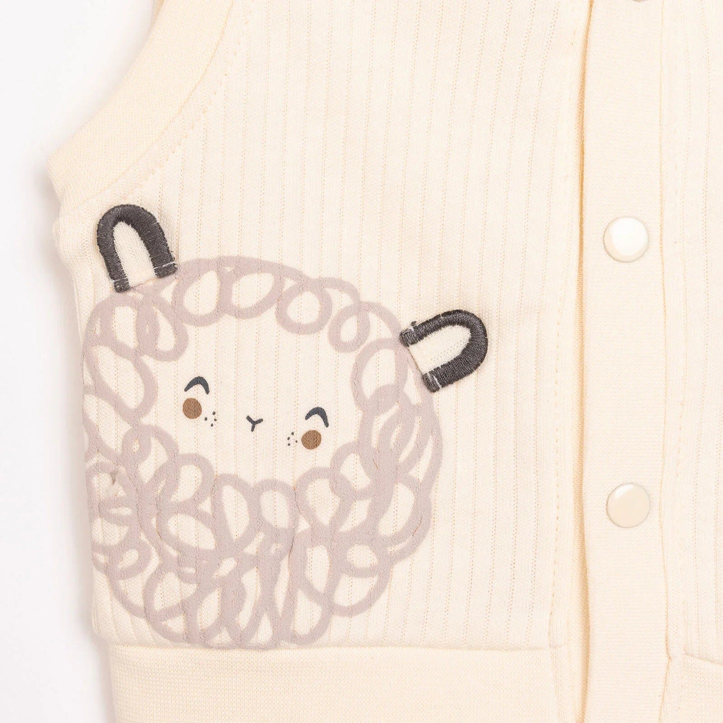 Bebetto Newborn Baby Girl Cardigan - Ecru - mezetto ebebek ebebek