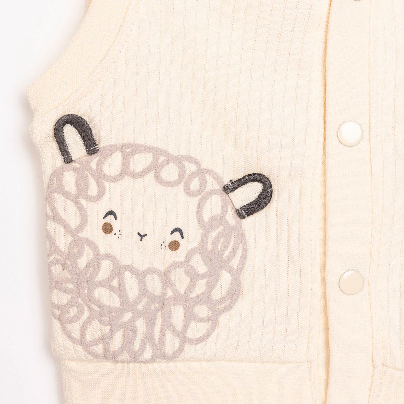 Bebetto Newborn Baby Girl Cardigan - Ecru - mezetto ebebek ebebek