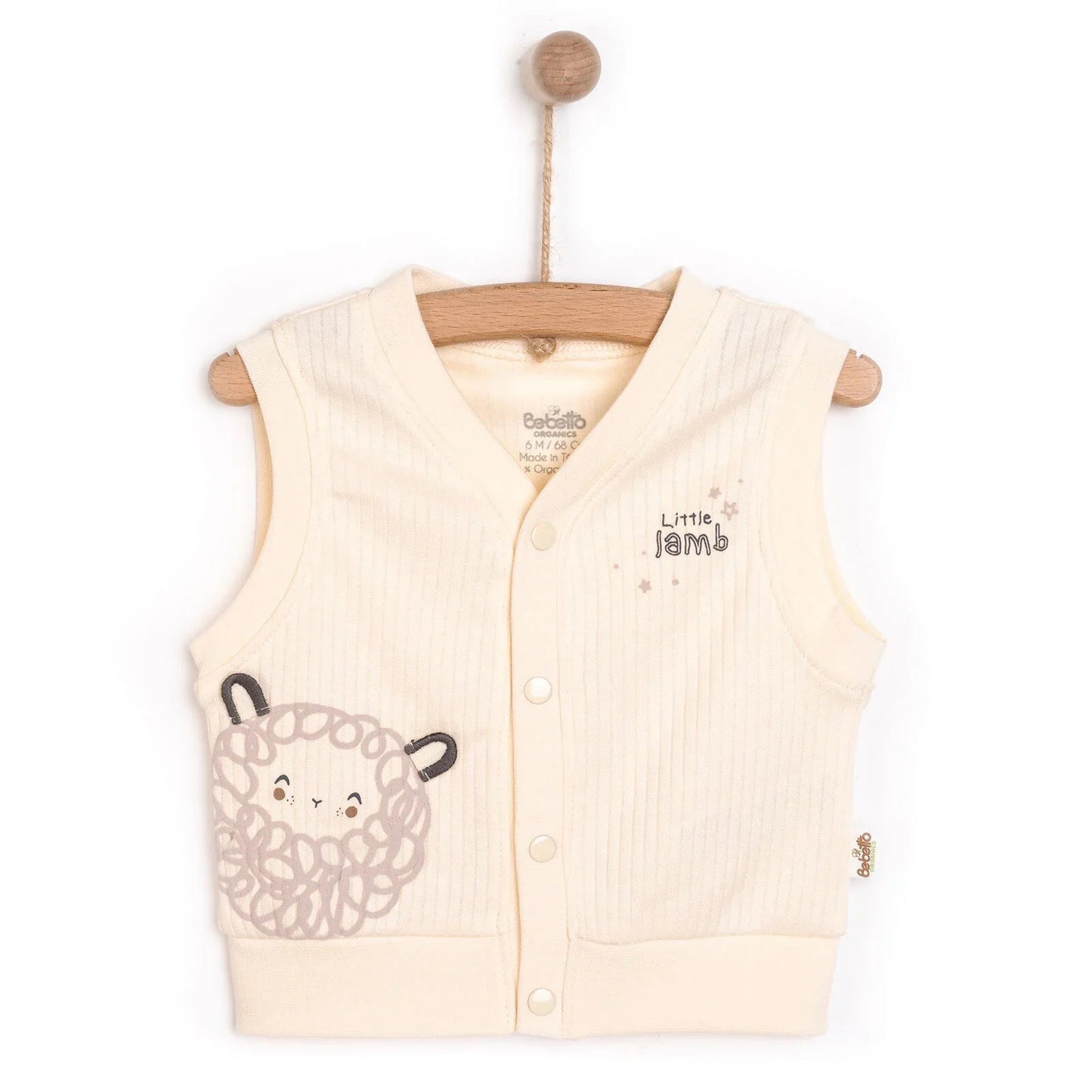 Bebetto Newborn Baby Girl Cardigan - Ecru - mezetto ebebek ebebek