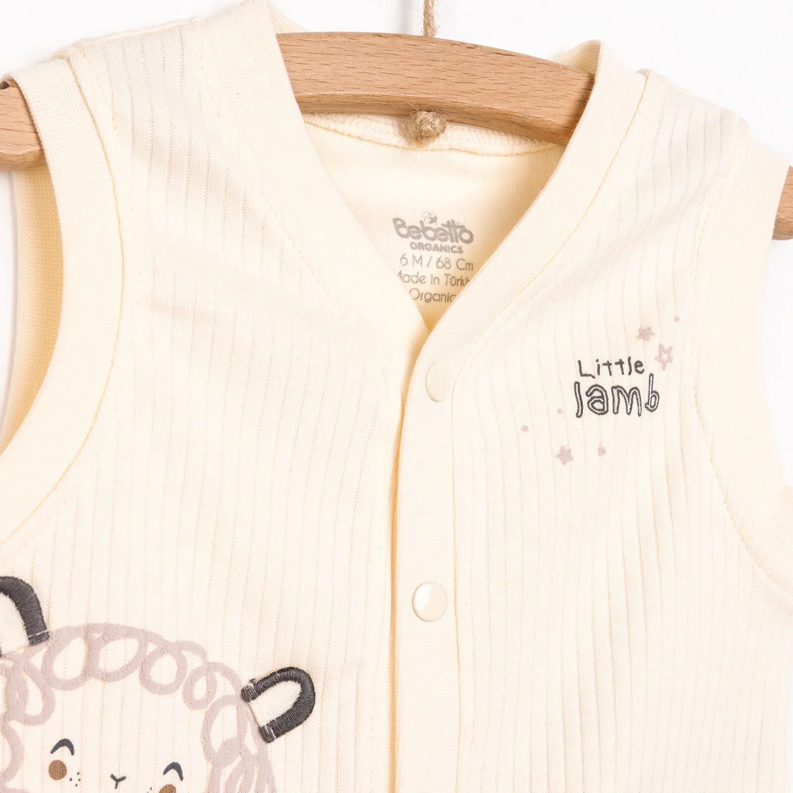 Bebetto Newborn Baby Girl Cardigan - Ecru - mezetto ebebek ebebek