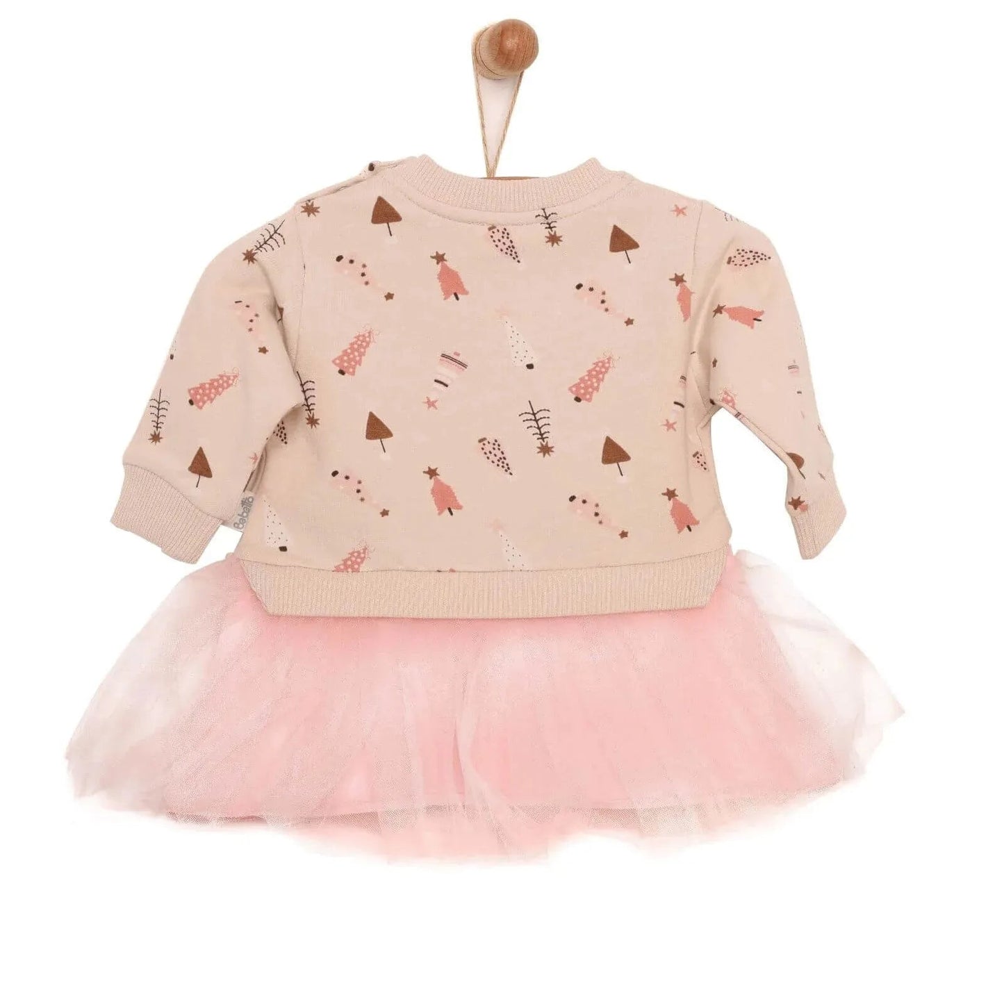 Bebetto Newborn Christmas Dress - Pink - mezetto ebebek ebebek