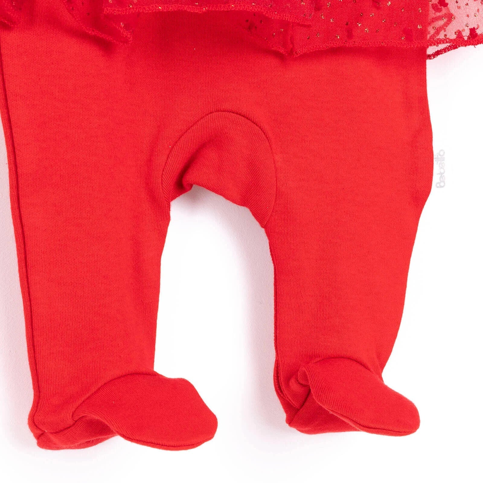 Bebetto Newborn Christmas Holiday Footed - Red - mezetto ebebek ebebek