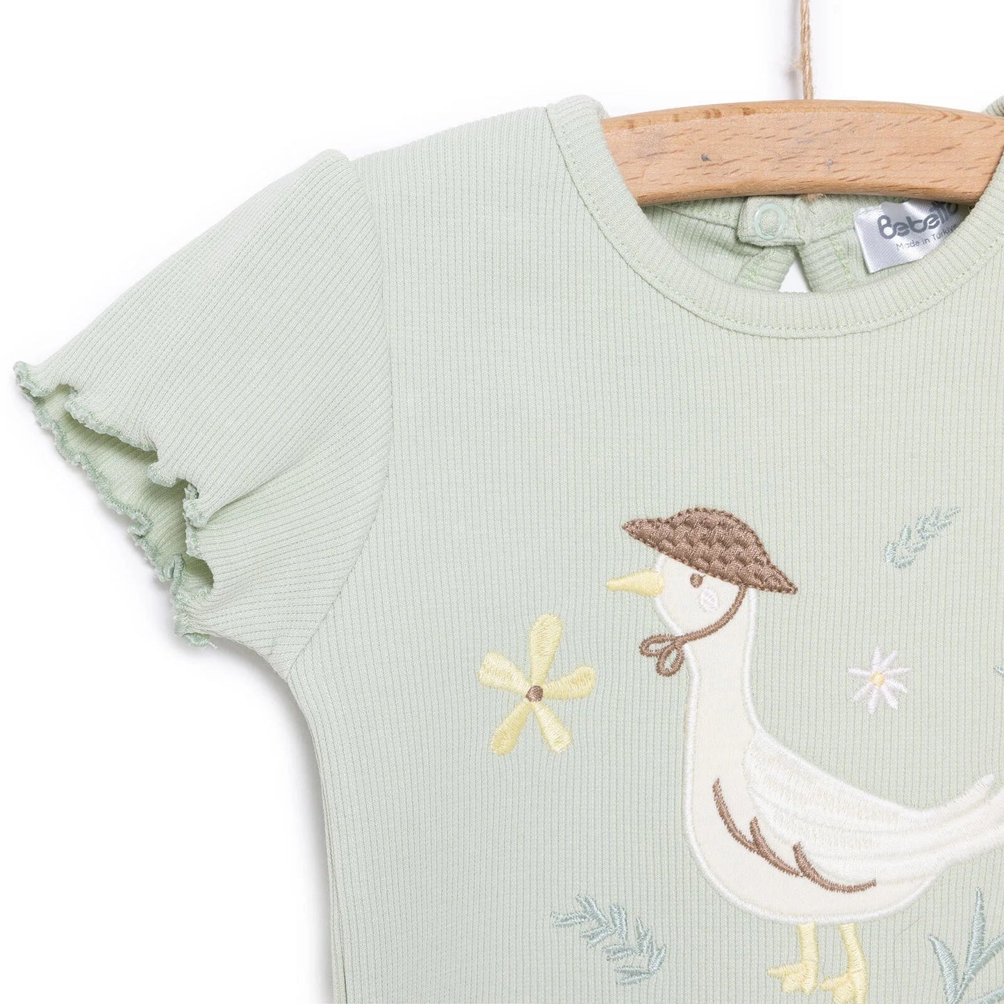 Bebetto Newborn Cute Duck Tshirt - Short - Multicolour - mezetto ebebek ebebek