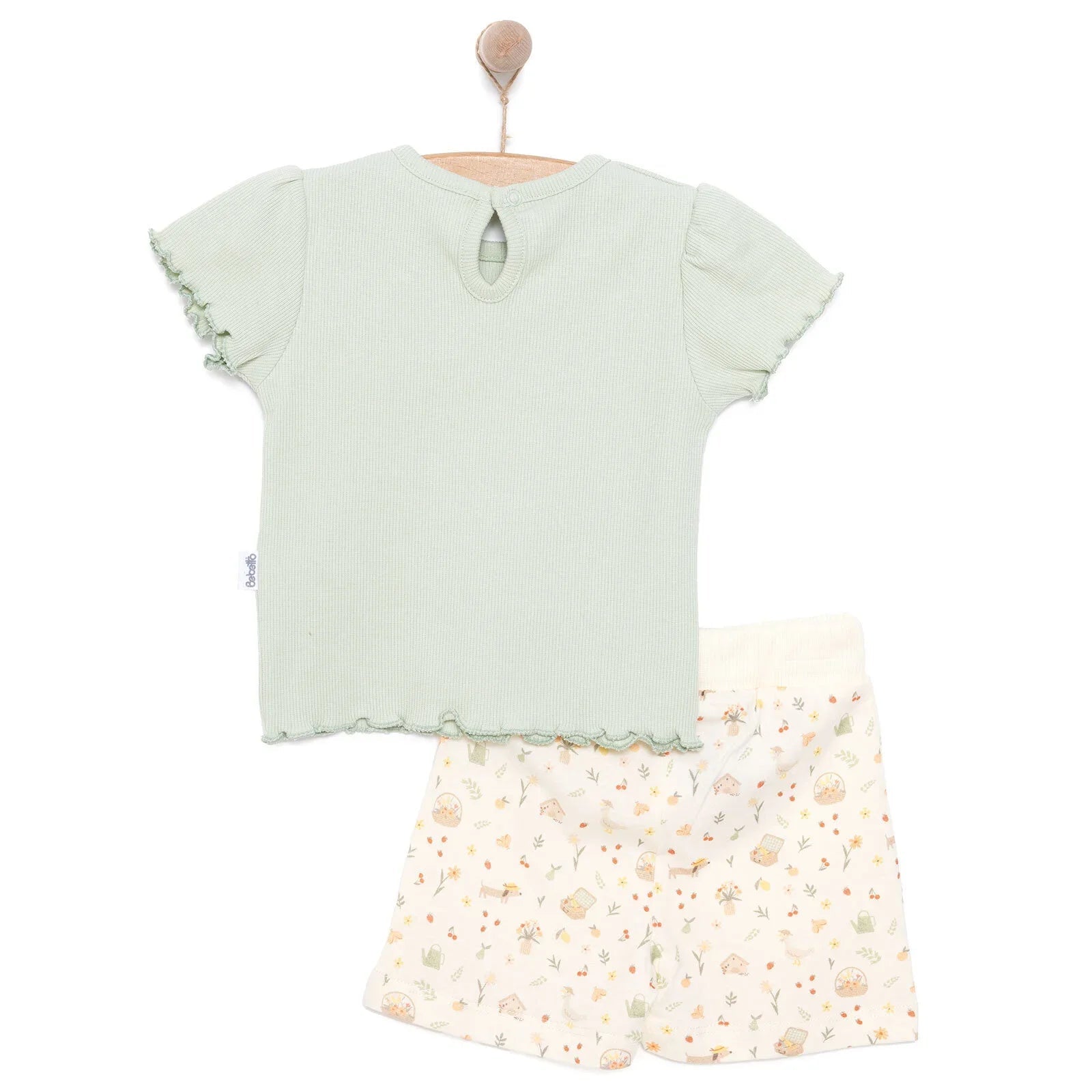 Bebetto Newborn Cute Duck Tshirt - Short - Multicolour - mezetto ebebek ebebek