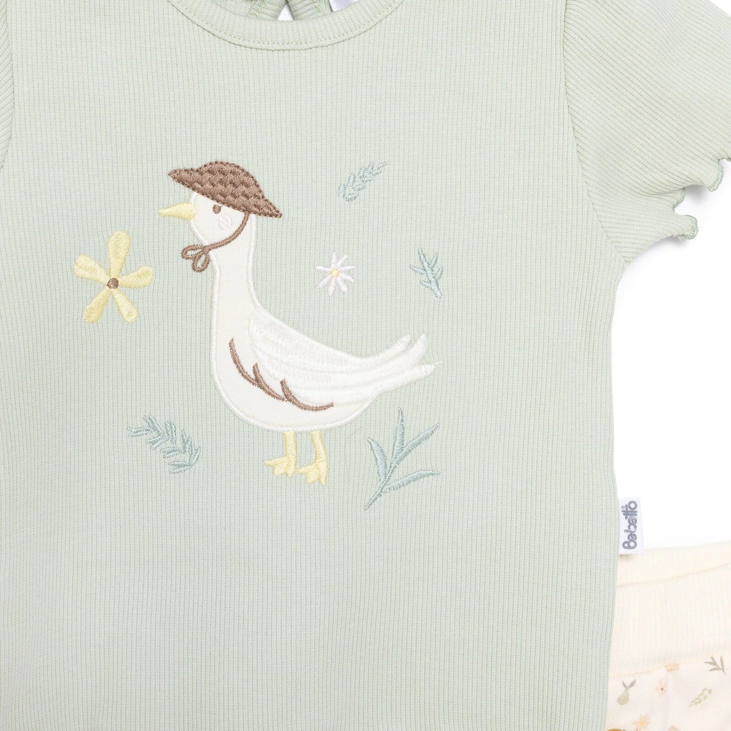 Bebetto Newborn Cute Duck Tshirt - Short - Multicolour - mezetto ebebek ebebek