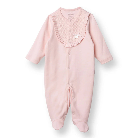Bebetto Newborn Footed Jumpsuit - Pink - mezetto ebebek ebebek