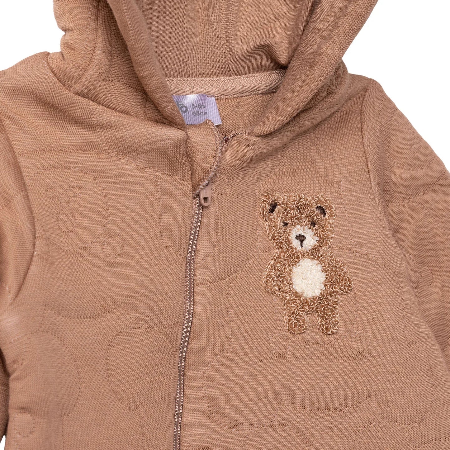Bebetto Newborn Footless Jumpsuit - Brown - mezetto ebebek ebebek