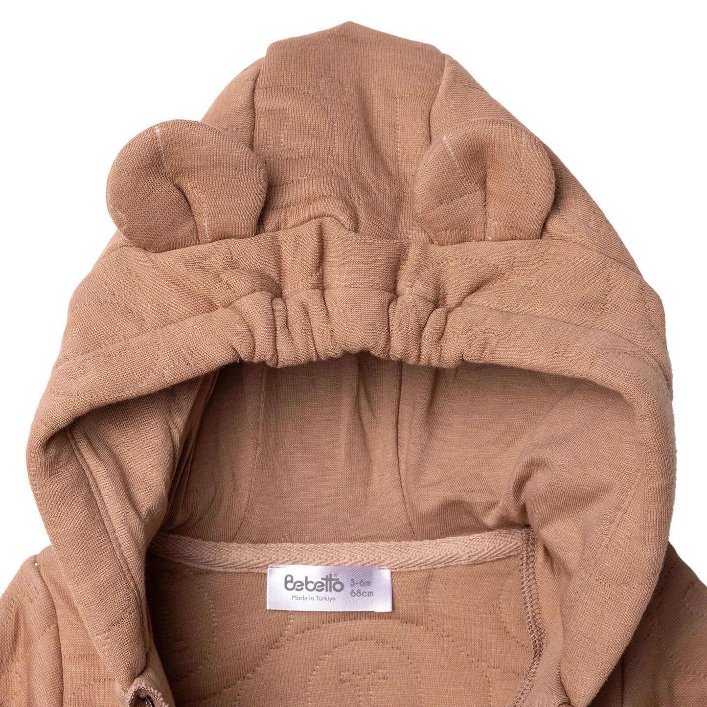 Bebetto Newborn Footless Jumpsuit - Brown - mezetto ebebek ebebek