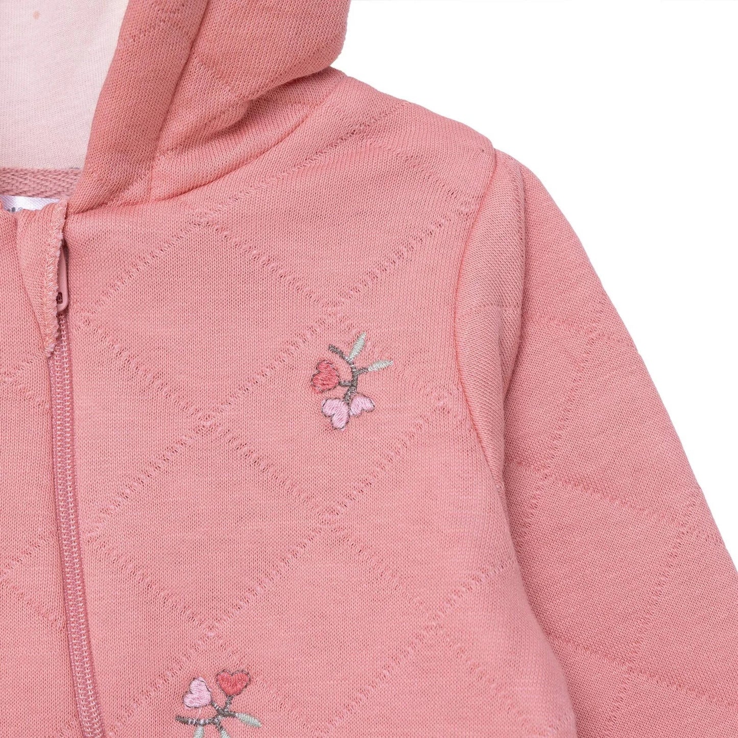 Bebetto Newborn Footless Jumpsuit - Light Rose - mezetto ebebek ebebek