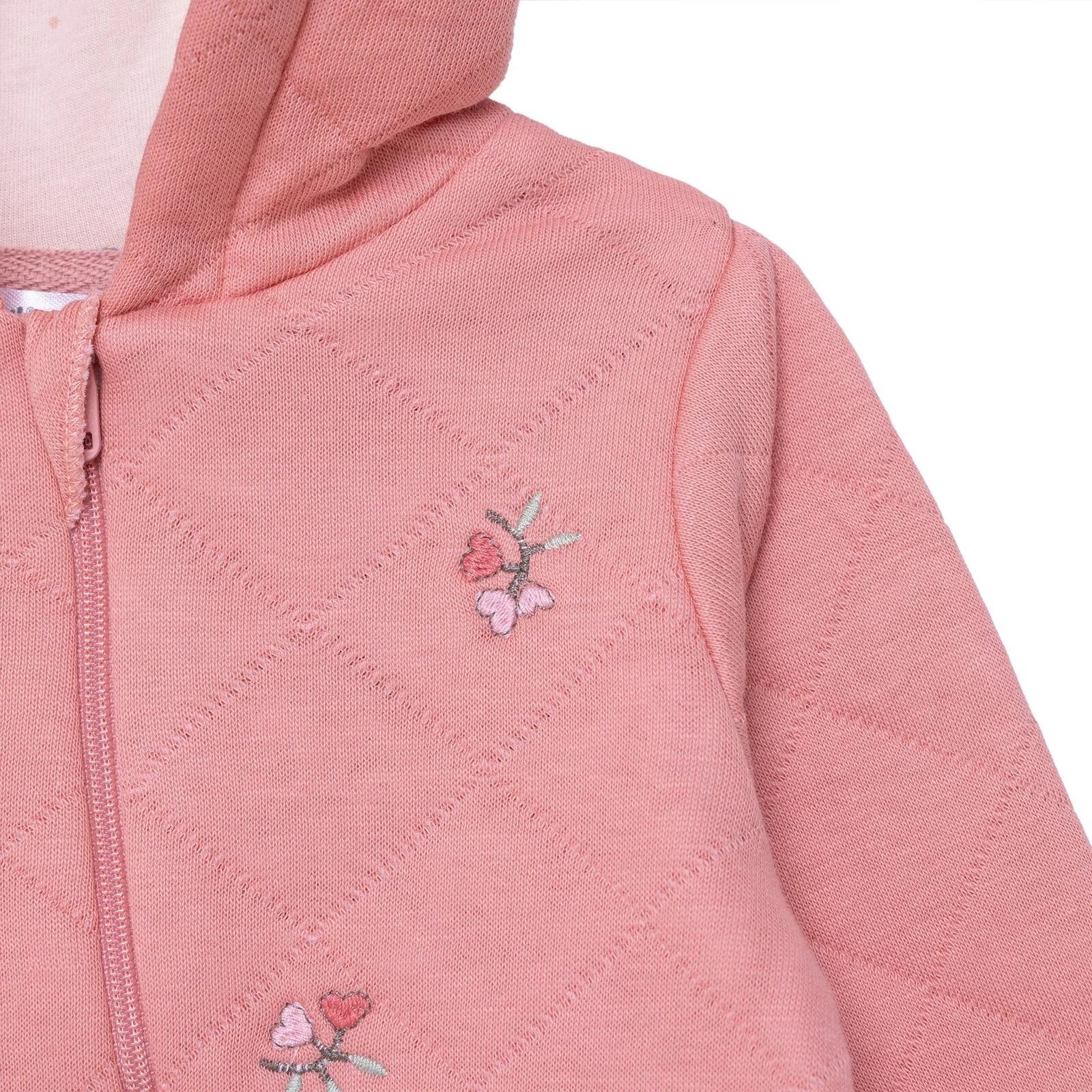 Bebetto Newborn Footless Jumpsuit - Light Rose - mezetto ebebek ebebek