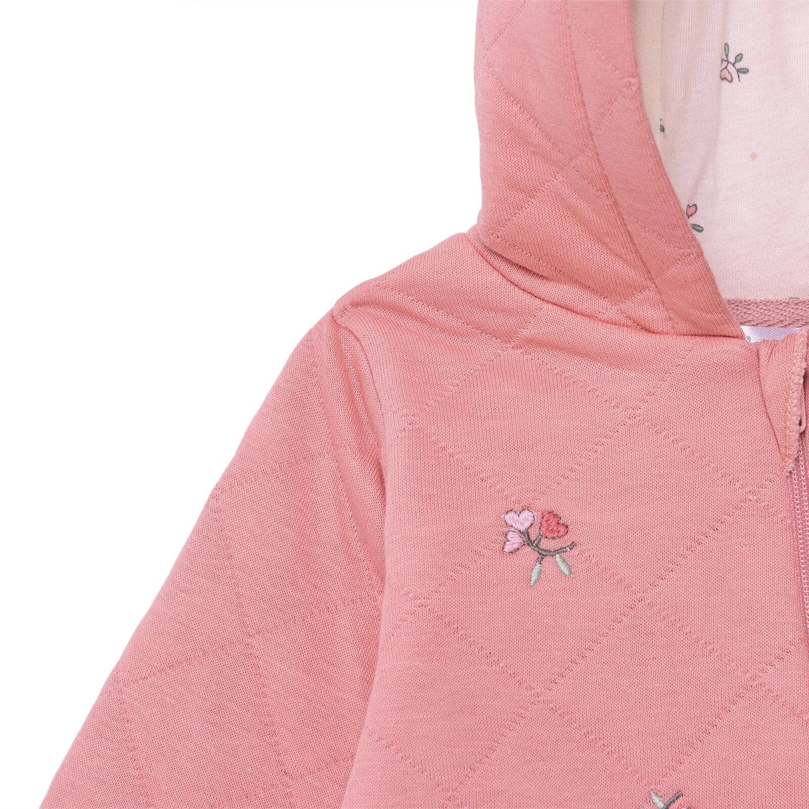 Bebetto Newborn Footless Jumpsuit - Light Rose - mezetto ebebek ebebek