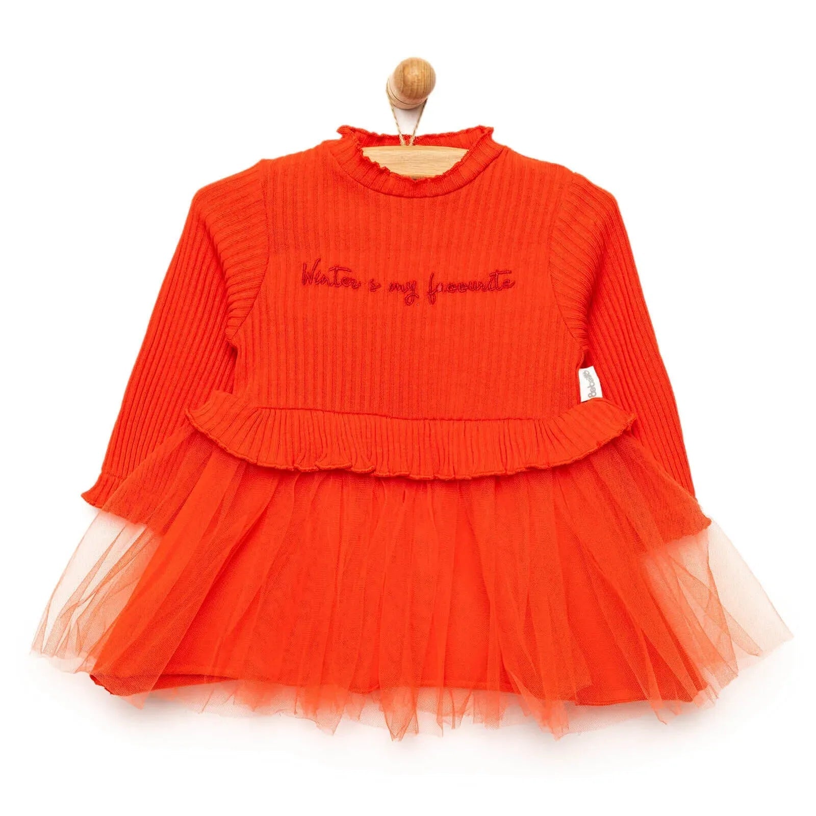 Bebetto Newborn Good Wishes Dress - Orange - mezetto ebebek ebebek
