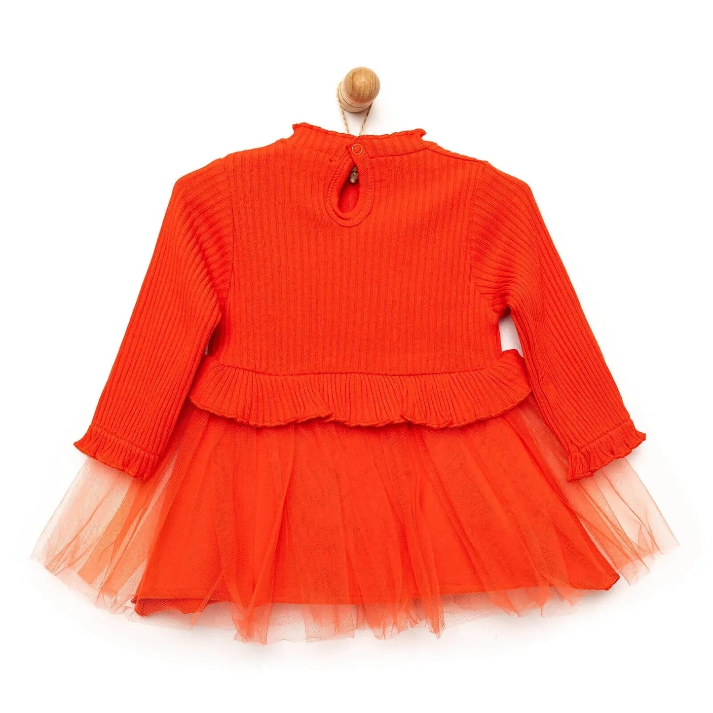 Bebetto Newborn Good Wishes Dress - Orange - mezetto ebebek ebebek