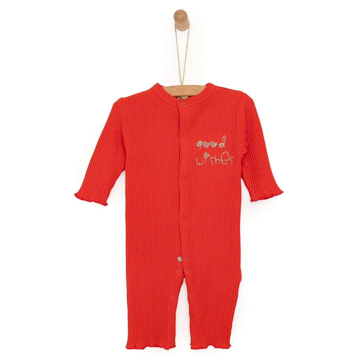 Bebetto Newborn Good Wishes Jumpsuit - Orange - mezetto ebebek ebebek