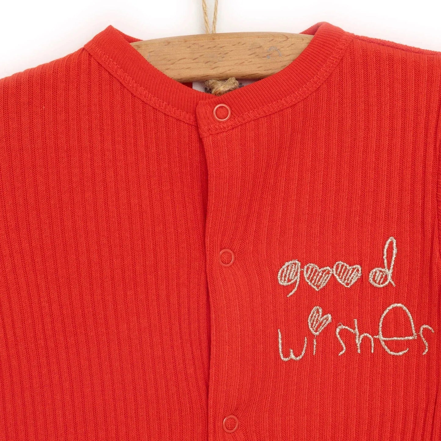 Bebetto Newborn Good Wishes Jumpsuit - Orange - mezetto ebebek ebebek