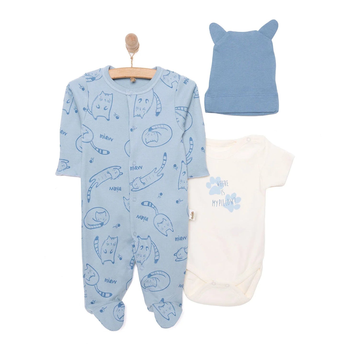 Bebetto Organic Unisex Jumpsuit - Indigo - mezetto ebebek ebebek