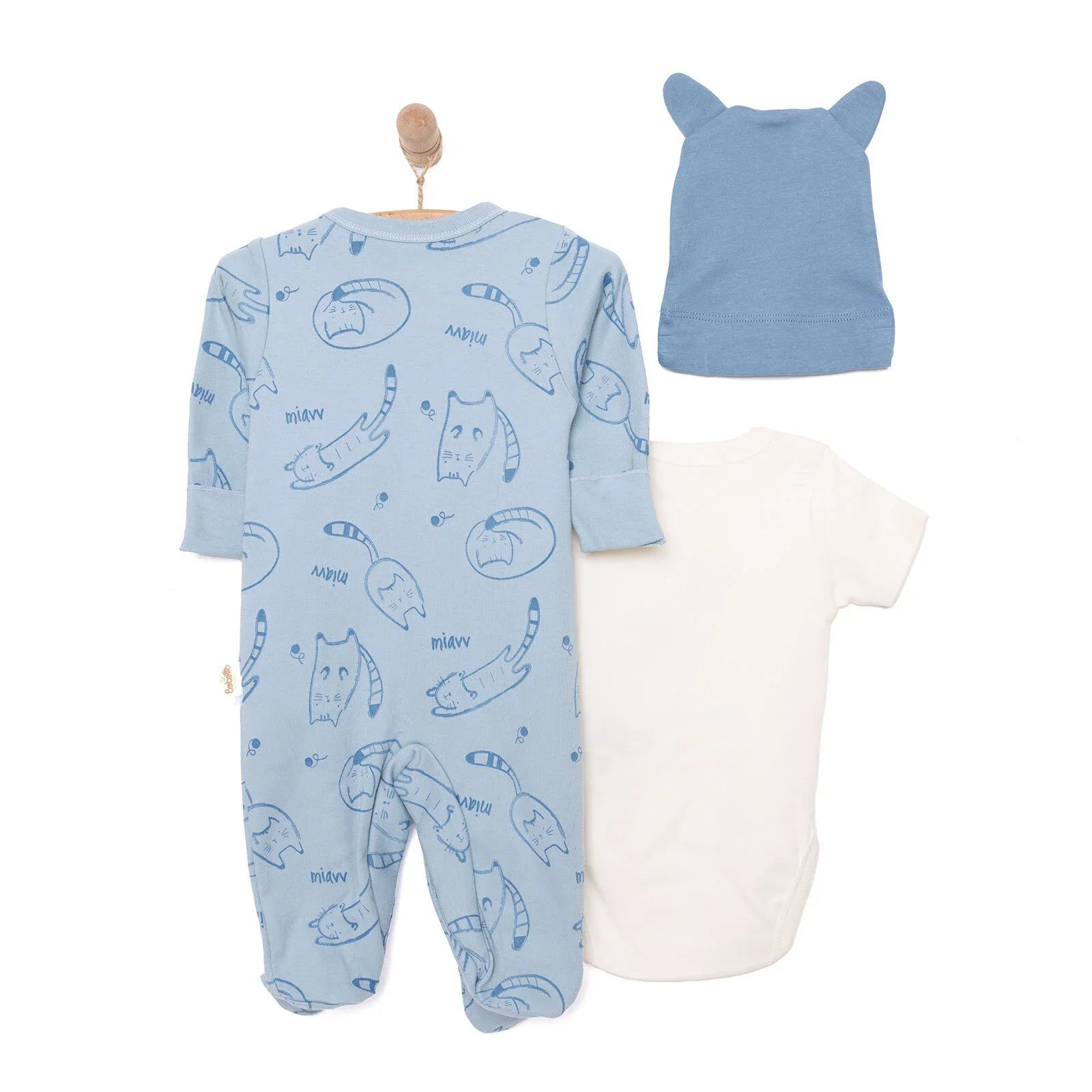 Bebetto Organic Unisex Jumpsuit - Indigo - mezetto ebebek ebebek