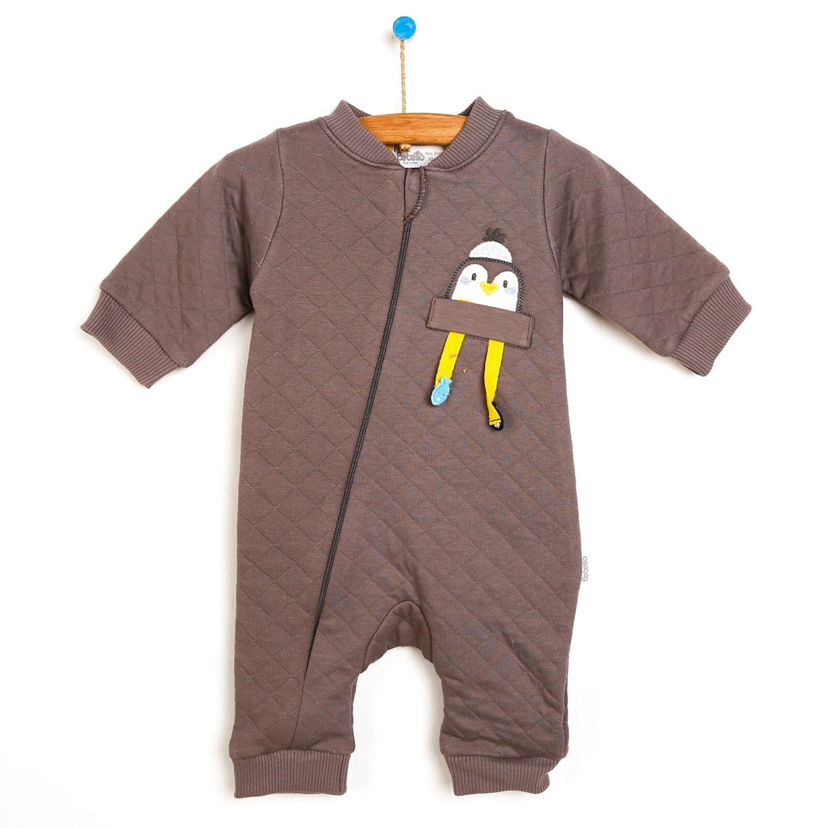 Bebetto Penguin Jumpsuit - Grey - mezetto ebebek ebebek
