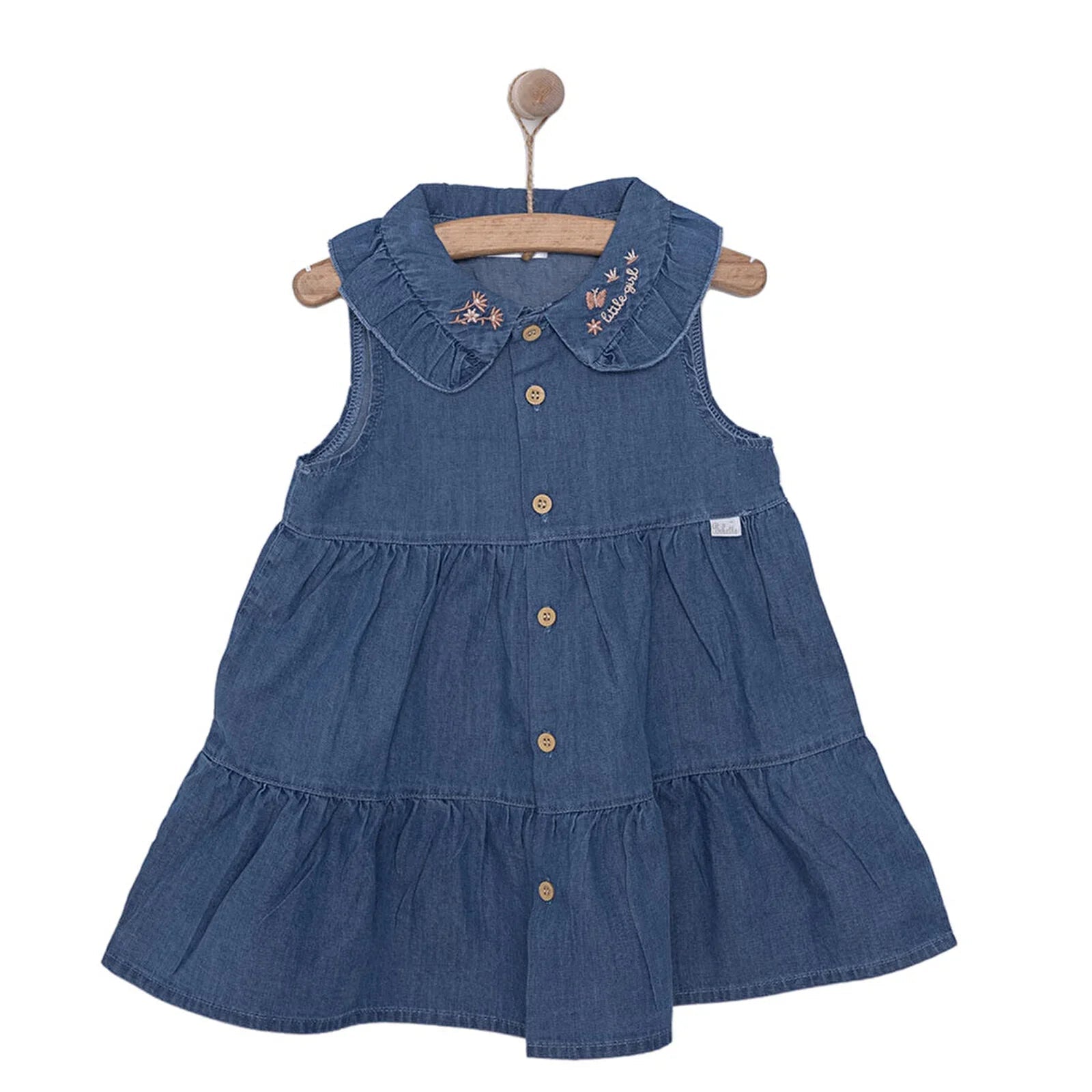 Bebetto Ponpon Team Girl Dress - Indigo - mezetto ebebek ebebek