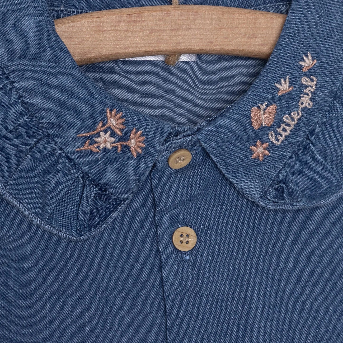 Bebetto Ponpon Team Girl Dress - Indigo - mezetto ebebek ebebek