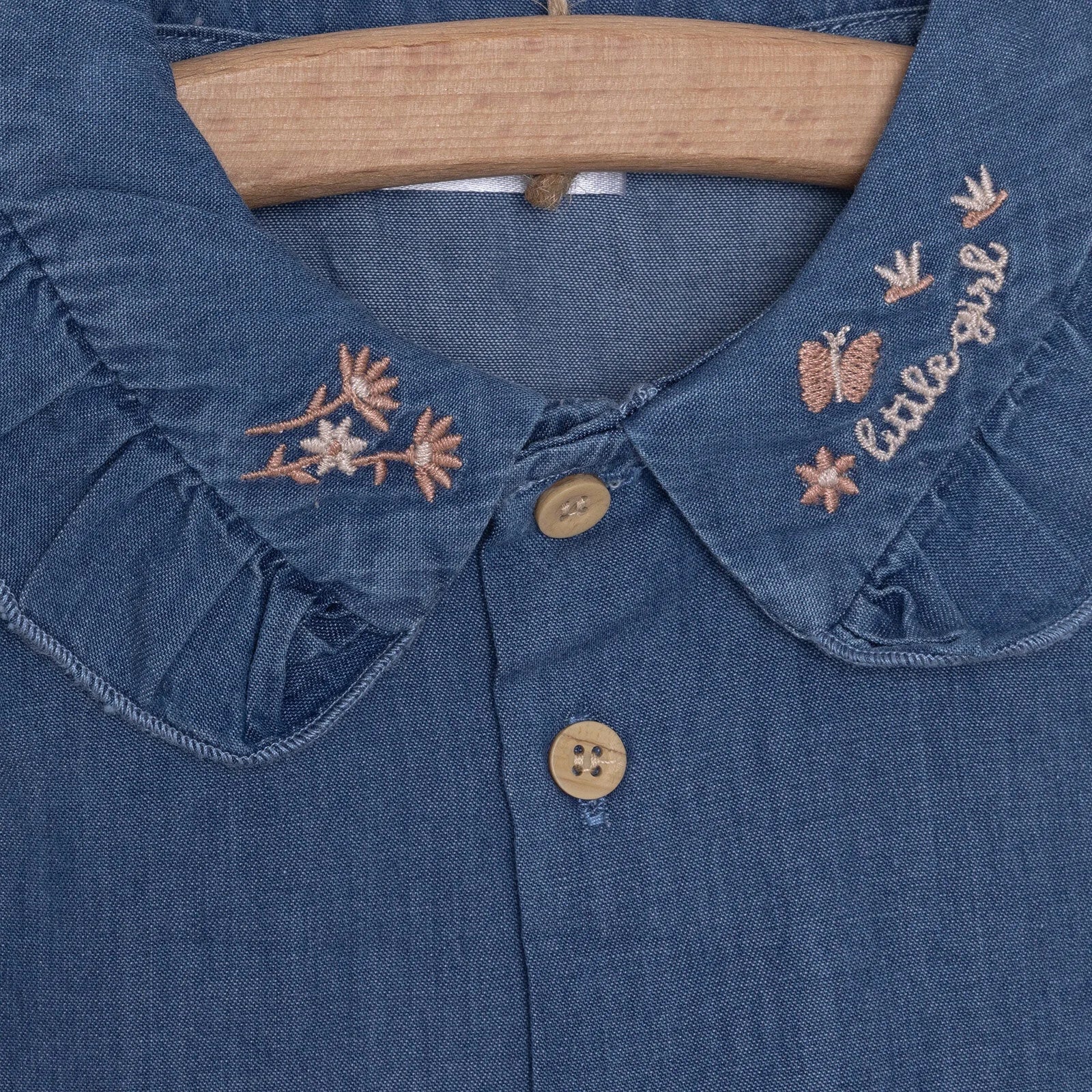 Bebetto Ponpon Team Girl Dress - Indigo - mezetto ebebek ebebek
