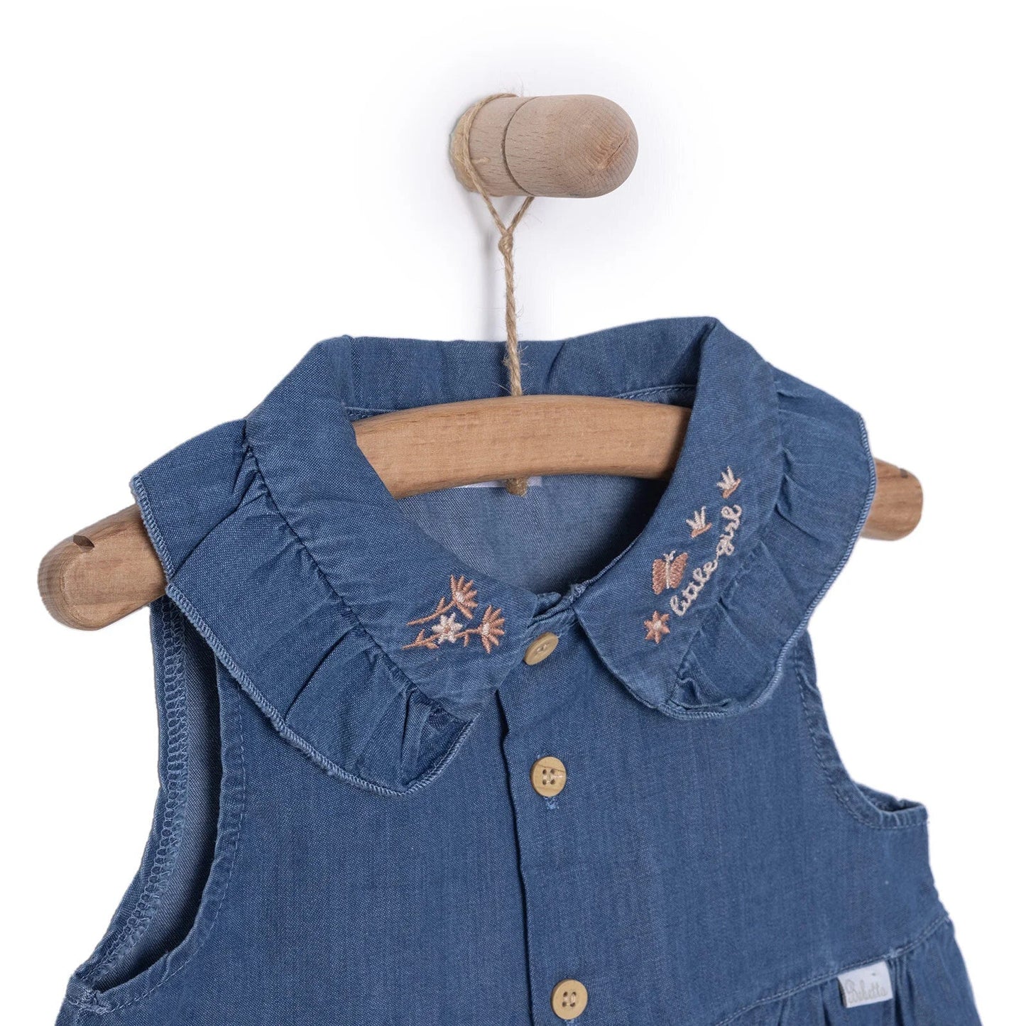 Bebetto Ponpon Team Girl Dress - Indigo - mezetto ebebek ebebek