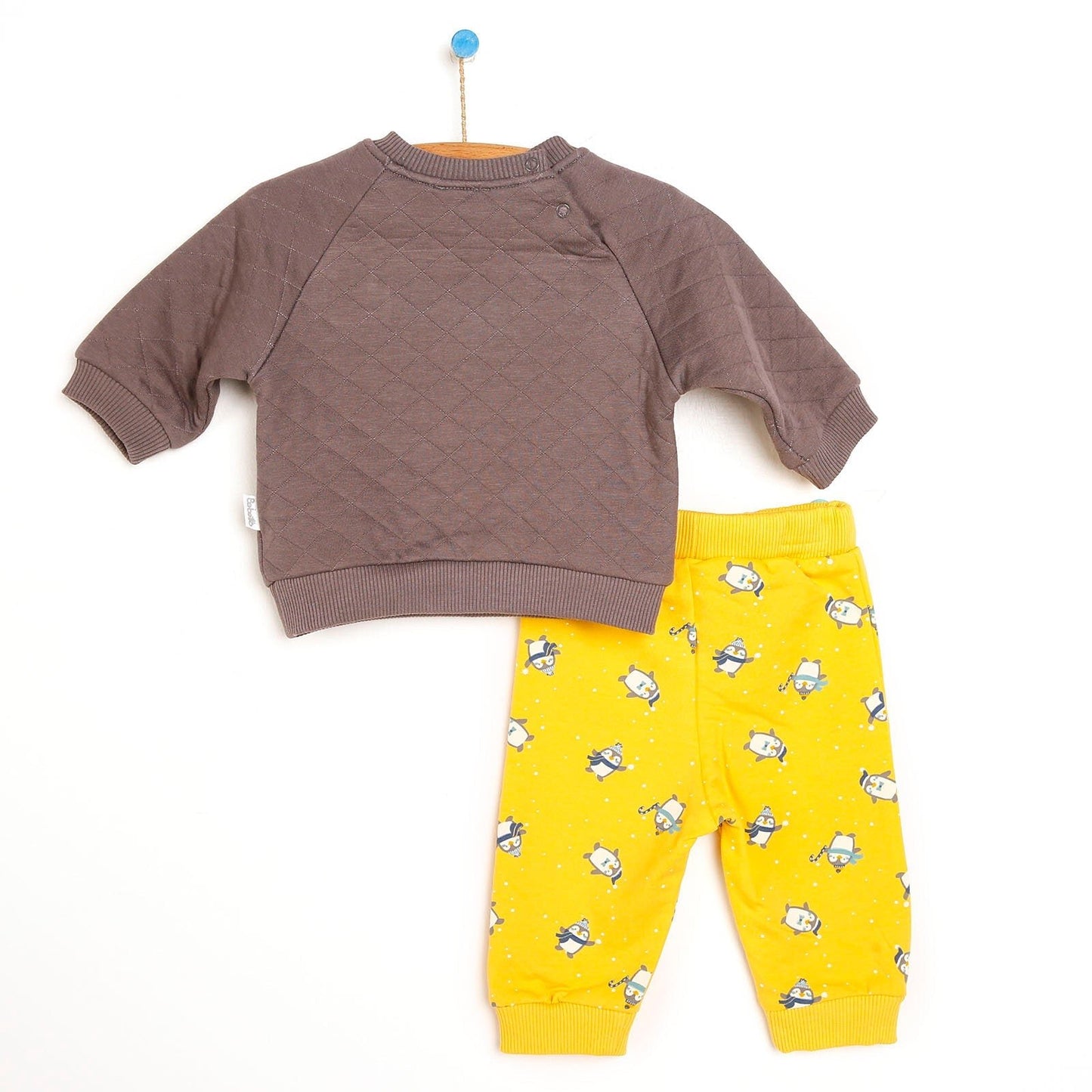 Bebetto Sweatshirt - Footless Bottom - Yellow - mezetto ebebek ebebek