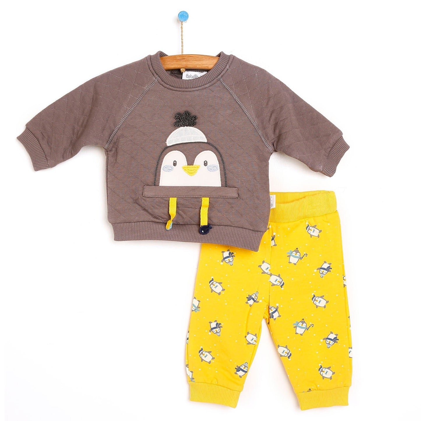 Bebetto Sweatshirt - Footless Bottom - Yellow - mezetto ebebek ebebek