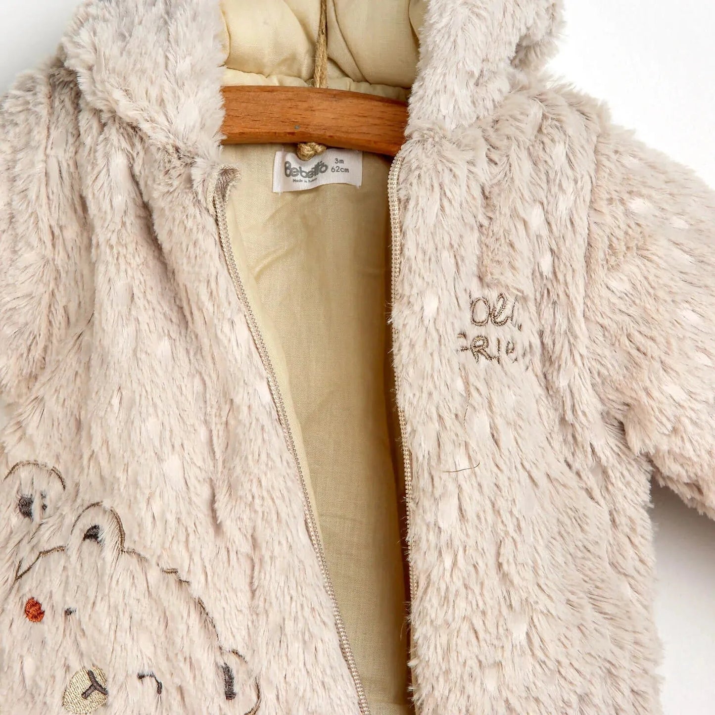 Bebetto Welsoft Footed Jumpsuit - Beige - mezetto ebebek ebebek