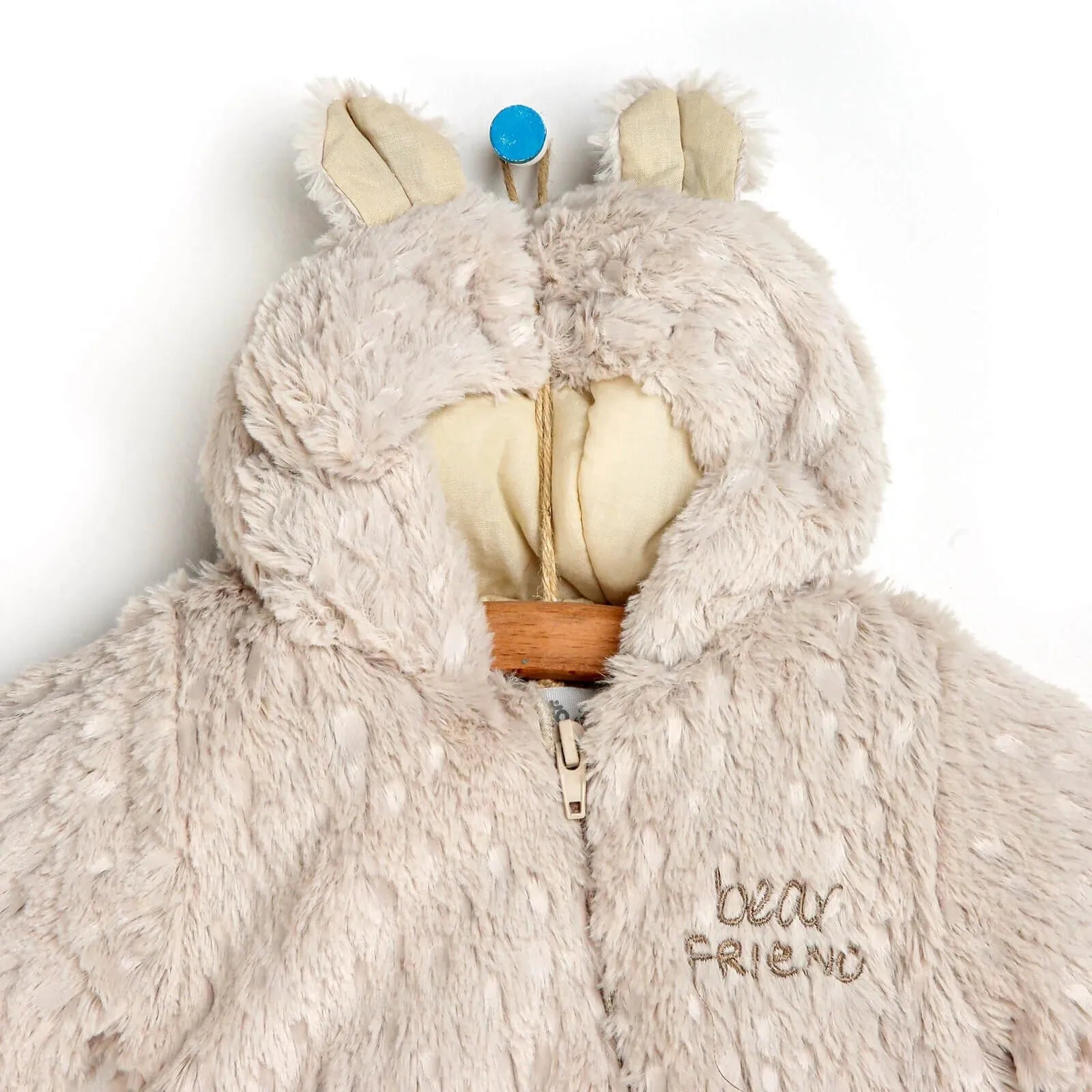 Bebetto Welsoft Footed Jumpsuit - Beige - mezetto ebebek ebebek