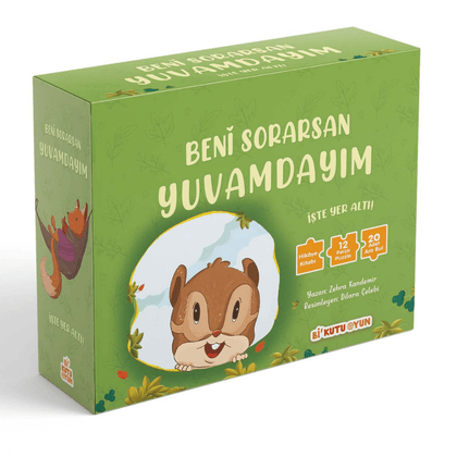 Beni Sorarsan Yuvamdayım-İşte Yer Altı! (Kitap ve Yapboz Seti) - Bi Kutu Oyun Kitap