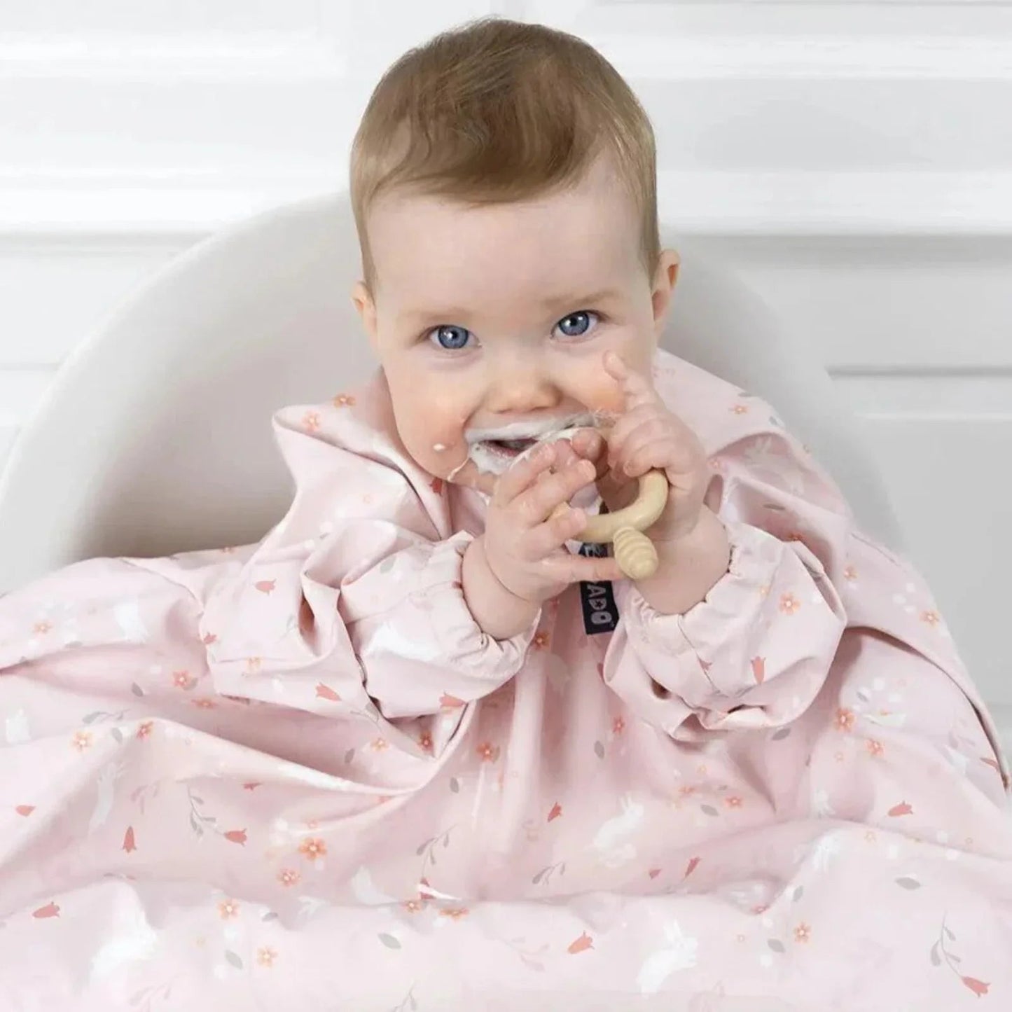 Bibado Coverall Weaning Bib - Botanical Bunnies - mezetto ebebek ebebek